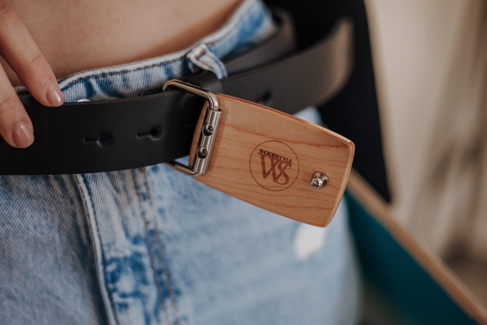 Wood Style Opasek Skejt Kulatý Obvod pasu: 120, Barva kůže: Černá