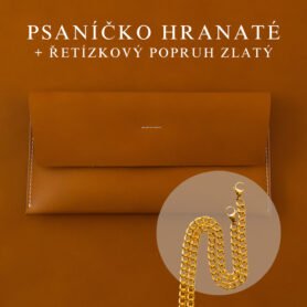Wood Style Psaníčko Hranaté - Caramel Popruh: Řetízkový zlatý