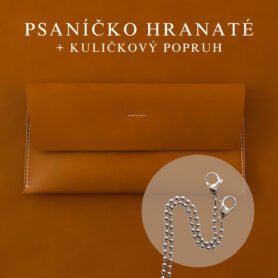 Wood Style Psaníčko Hranaté - Caramel Popruh: Kuličkový