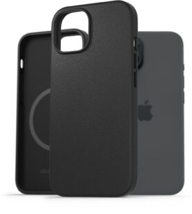 AlzaGuard Genuine Leather Case with Magsafe pro iPhone 15 černý