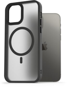 AlzaGuard Matte Case Compatible with MagSafe pro iPhone 12 / 12 Pro černý