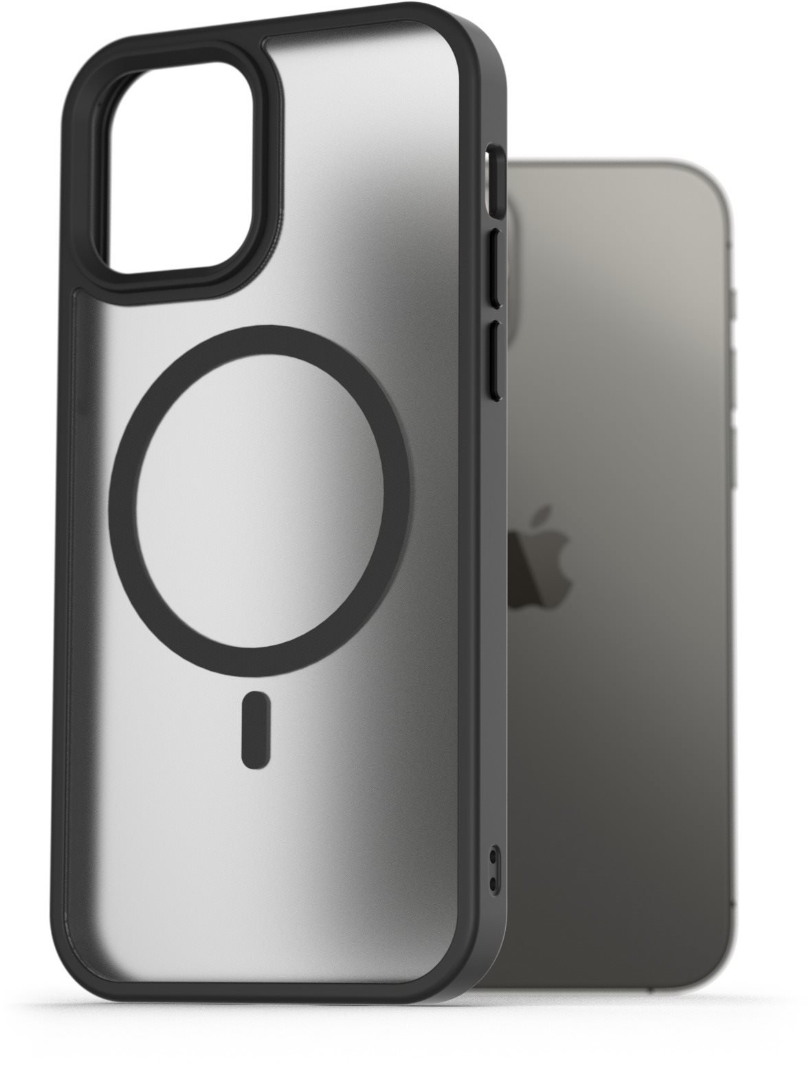 AlzaGuard Matte Case Compatible with MagSafe pro iPhone 12 / 12 Pro černý