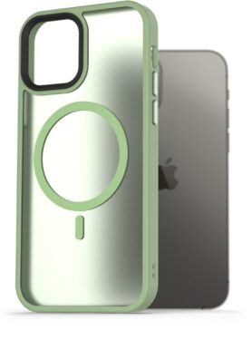 AlzaGuard Matte Case Compatible with MagSafe pro iPhone 12 / 12 Pro zelený