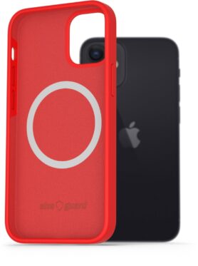 AlzaGuard Silicone Case Compatible with Magsafe pro iPhone 12 Mini červený