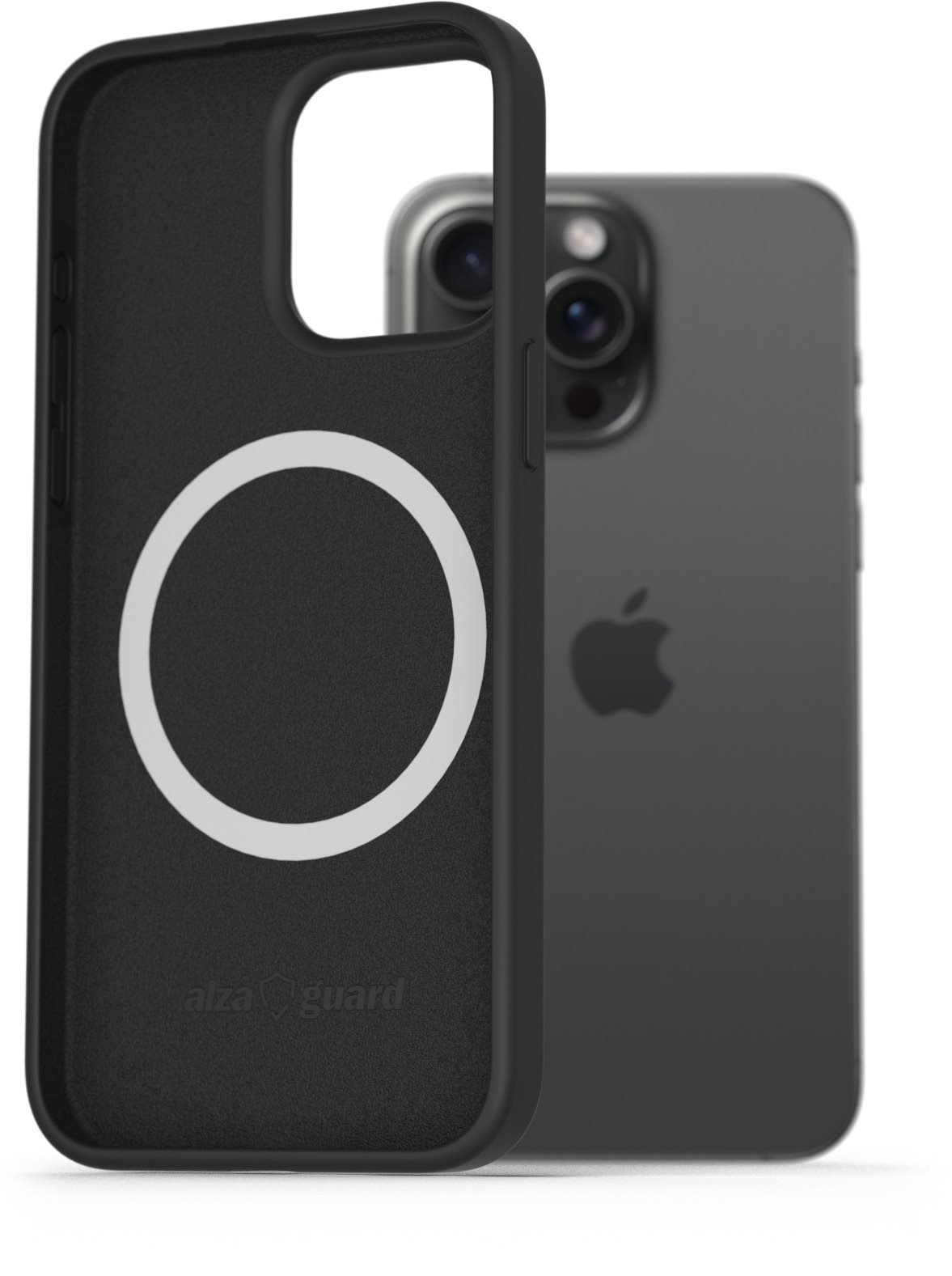 AlzaGuard Silicone Case Compatible with Magsafe pro iPhone 15 Pro Max černý