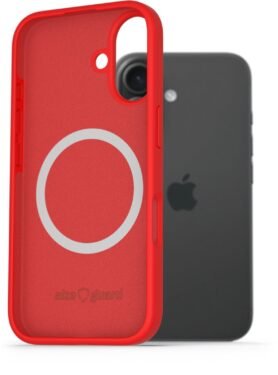 AlzaGuard Silicone Case Compatible with Magsafe pro iPhone 16 červený