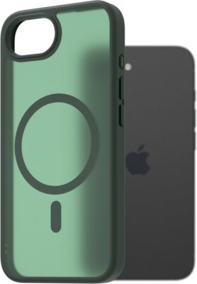 AlzaGuard Matte Case Compatible with Magsafe pro iPhone 16e / 17e tmavě zelený