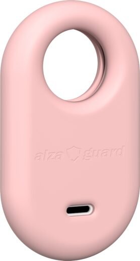 AlzaGuard Silicone Keychain pro Samsung SmartTag 2 - růžová