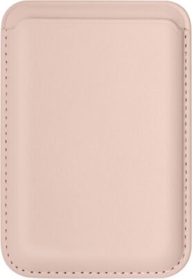 AlzaGuard PU Leather Card Wallet Compatible with Magsafe - pudrově růžová