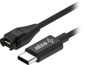 AlzaPower USB-C nabíjecí/datový kabel pro Garmin Fenix, Vívoactive, Venu, Forerunner – 1,5m