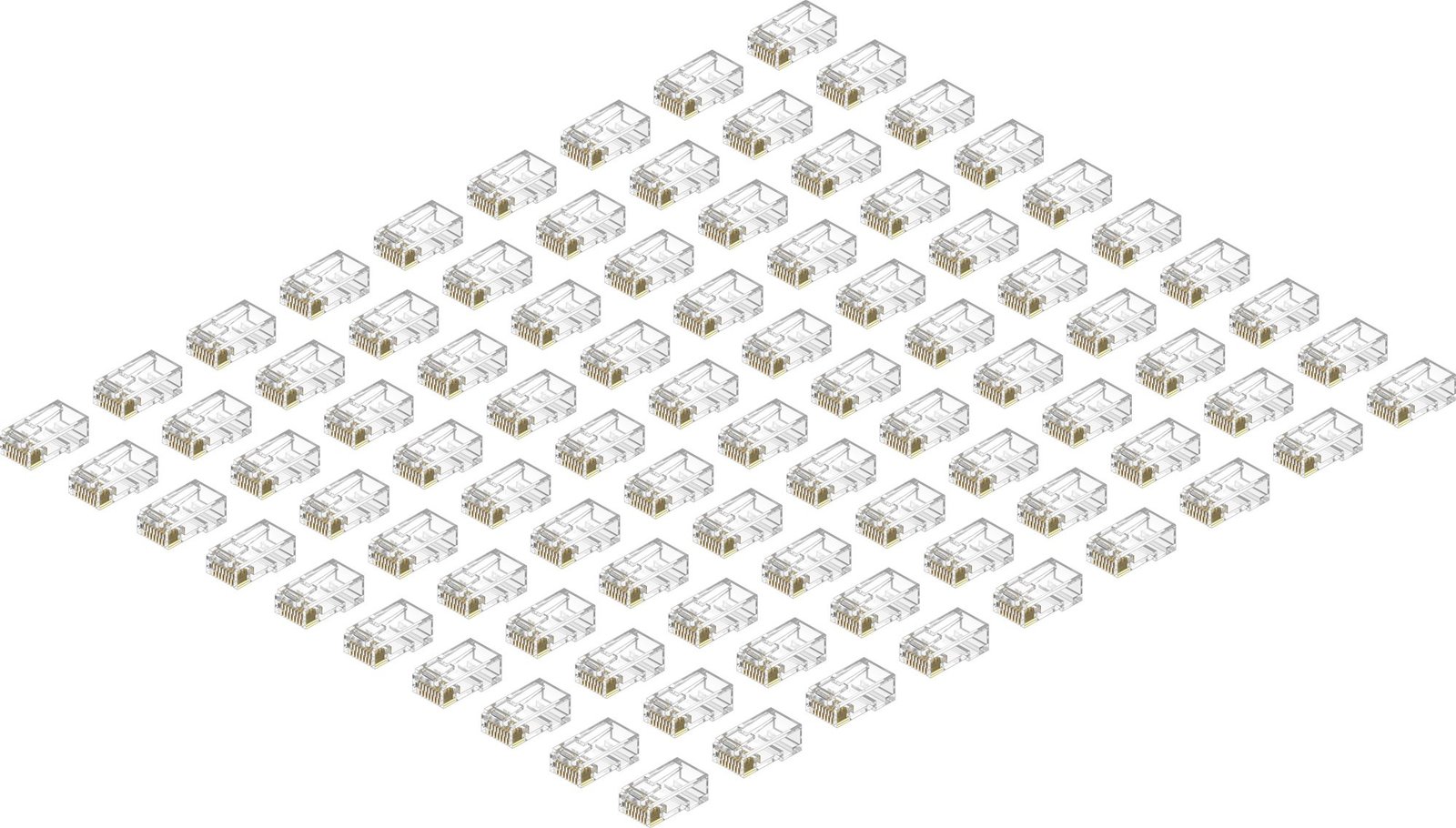 AlzaPower Patch CAT6 UTP RJ45 8p8c nestíněný skládaný na drát 100-pack