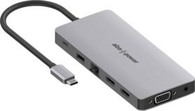 AlzaPower Metal USB-C Dock Station 12v1 Triple Screen vesmírně šedý