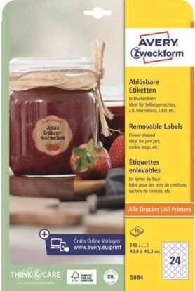 Avery Zweckform 5084 Samolepící etikety tvaru květiny