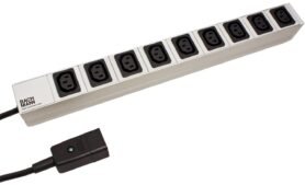 Bachmann 19'' napájecí panel 1U, 9 × zásuvka C13, 2 m, vidlice C20 (333.6163)