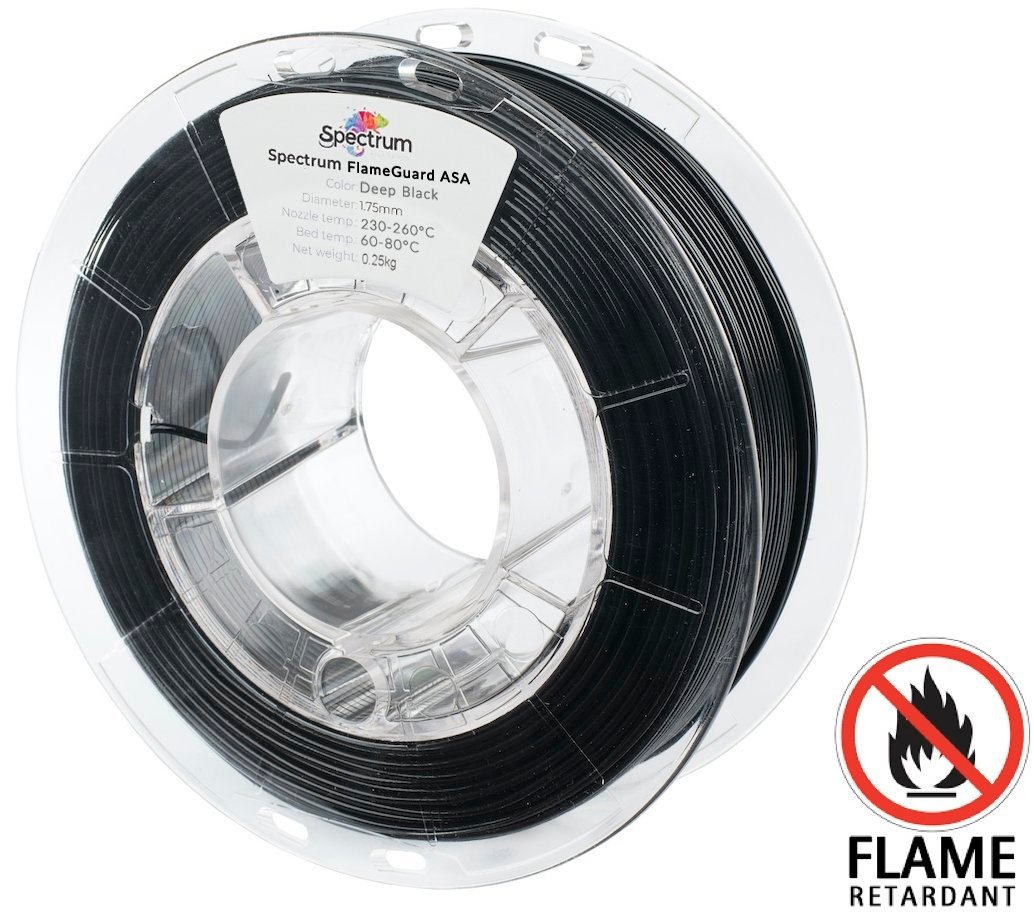 Filament Spectrum FlameGuard ASA 275 1.75mm Deep Black 0.25kg