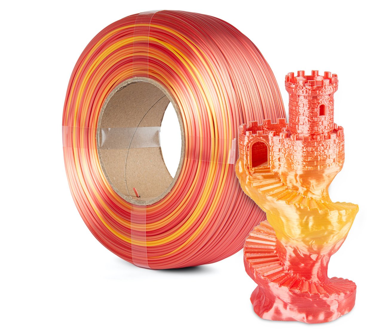 Filament Spectrum ReFill PLA SILK Rainbow 1.75mm Fire Red 1kg
