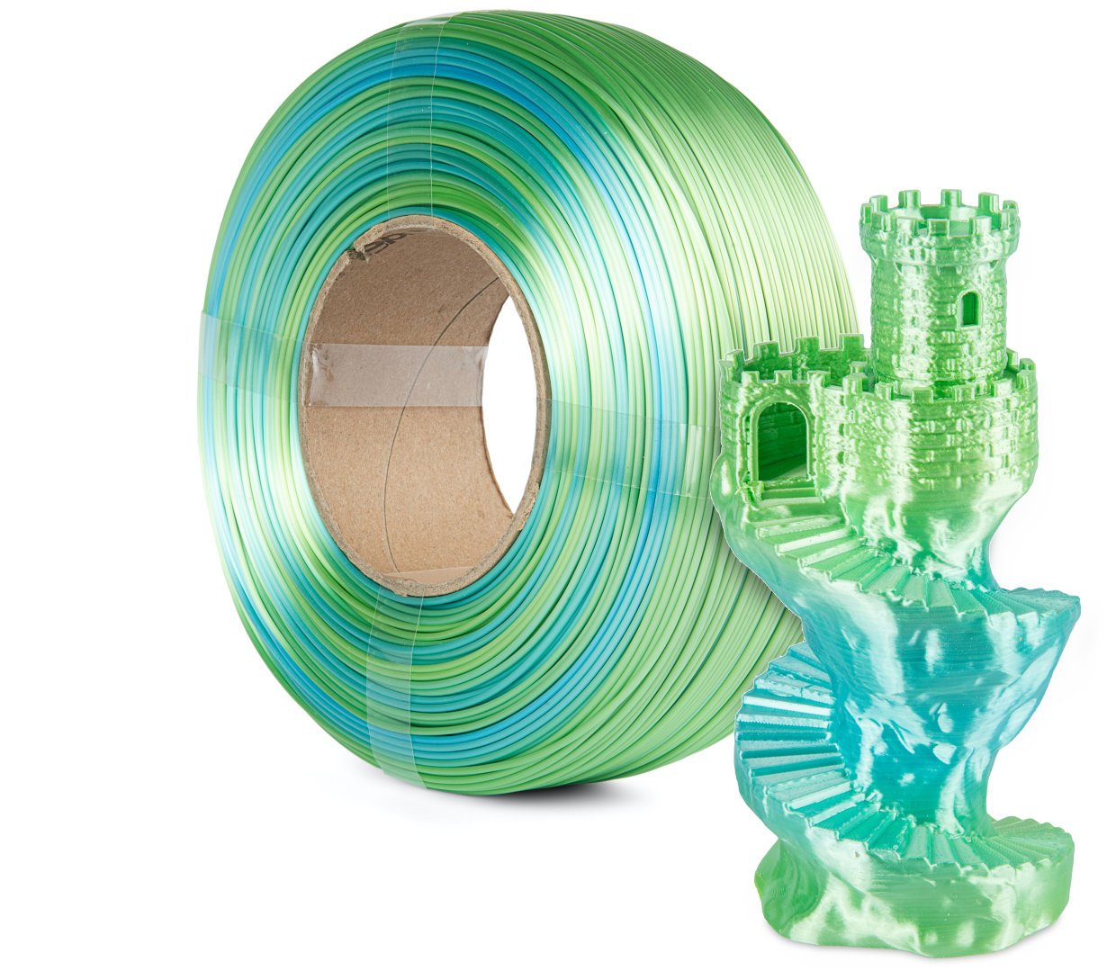 Filament Spectrum ReFill PLA SILK Rainbow 1.75mm Ocean Melange 1kg