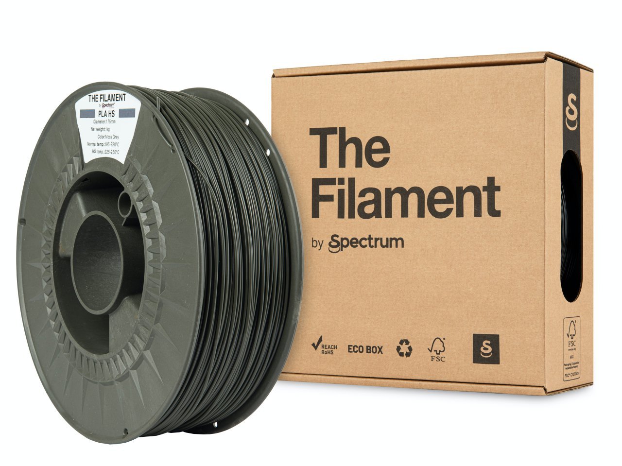The Filament PLA HS 1.75mm Moss Grey 1kg