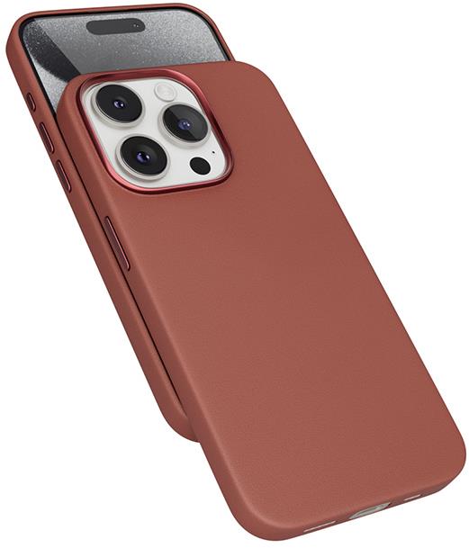 Epico Mag+ kožený kryt iPhone 15 Pro Max - hnědý