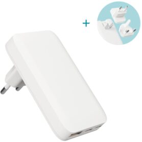 Epico UltraBoost GaN 65W tenká cestovní nabíječka EU65 - bílá