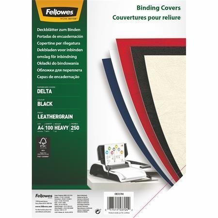 Fellowes Delta A4 zadní, černý - balení 100 ks