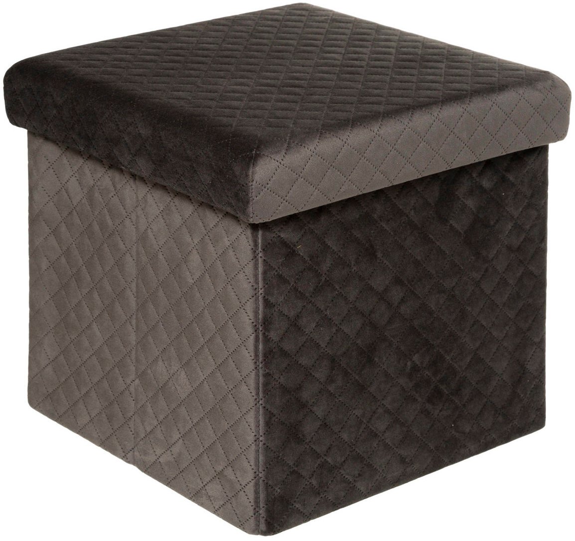 5five Simply Smart Skládací puf s úložným prostorem, 31 × 30 × 31 cm, hnědý