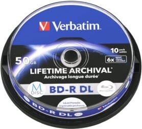 VERBATIM M-DISC BD-R DL 50GB, 6x, printable, spindle 10 ks