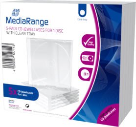 MEDIARANGE 1 CD 10.4 mm čirý - 5ks/bal