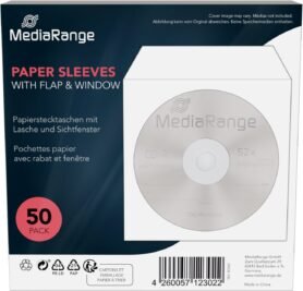 MEDIARANGE papírová obálka s klopou a okénkem, 50 ks