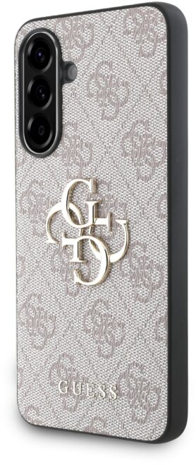 Guess PU 4G Metal Logo Zadní Kryt pro Samsung Galaxy A56 Pink