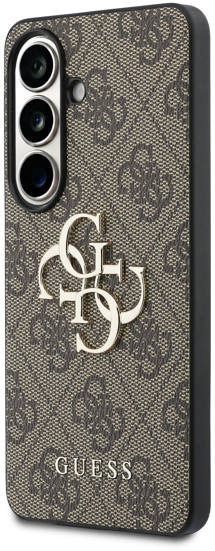 Guess PU 4G Metal Logo Zadní Kryt pro Samsung Galaxy S26 Brown