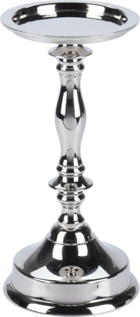 H&L Stříbrný svícen Lock, 21,5 cm, kovový