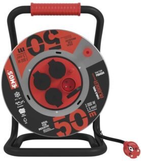 EMOS Guma-neoprén prodluž. kabel, buben kovový – 4z, 50m, 1,5mm2