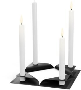 Höfats Square Candle Black, 4 ks