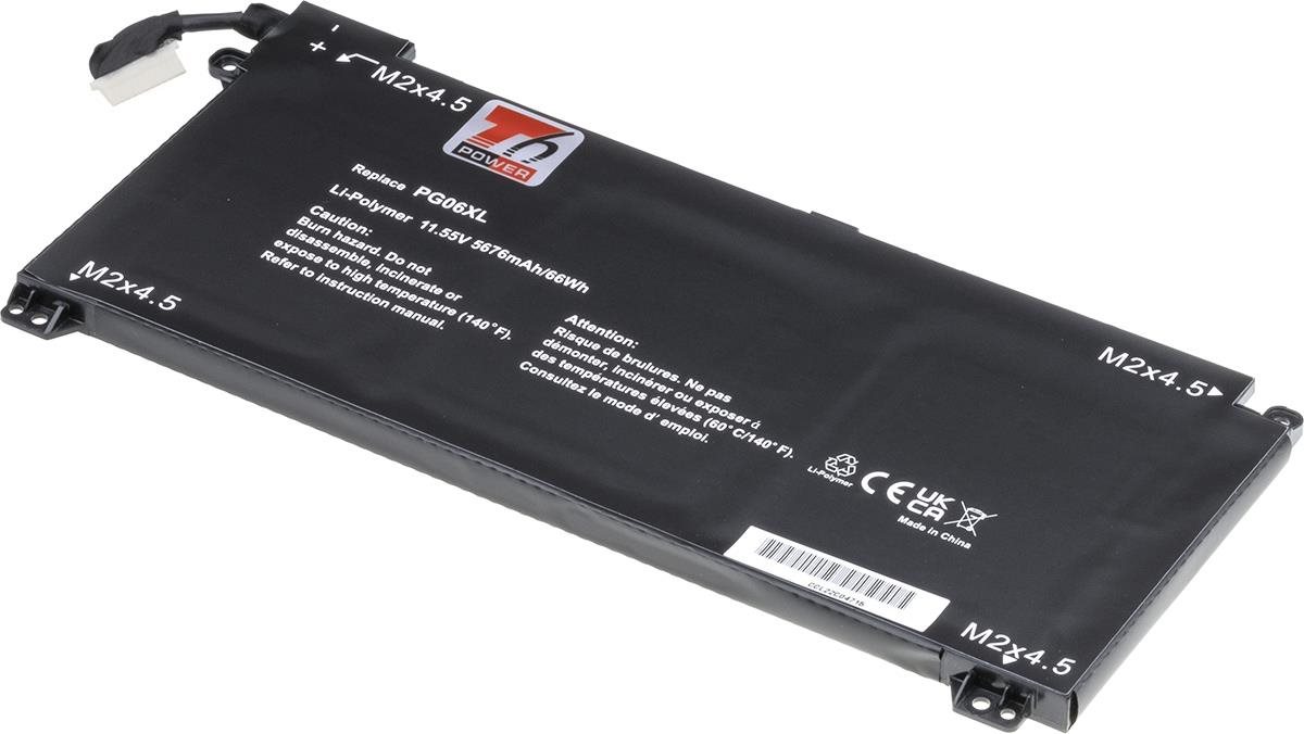 T6 Power pro HP Omen 15-dh0000 serie, Li-Poly, 5676 mAh (66 Wh), 11,55 V