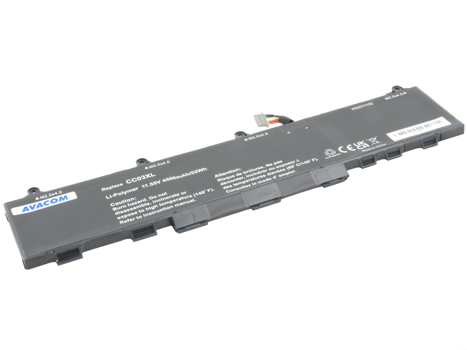 Avacom CC03XL pro HP EliteBook 850 G7, 850 G8 Li-Pol 11,55V 4500mAh 52Wh