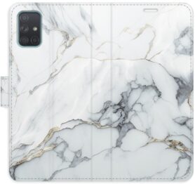 iSaprio Flip pouzdro SilverMarble 15 pro Samsung Galaxy A71