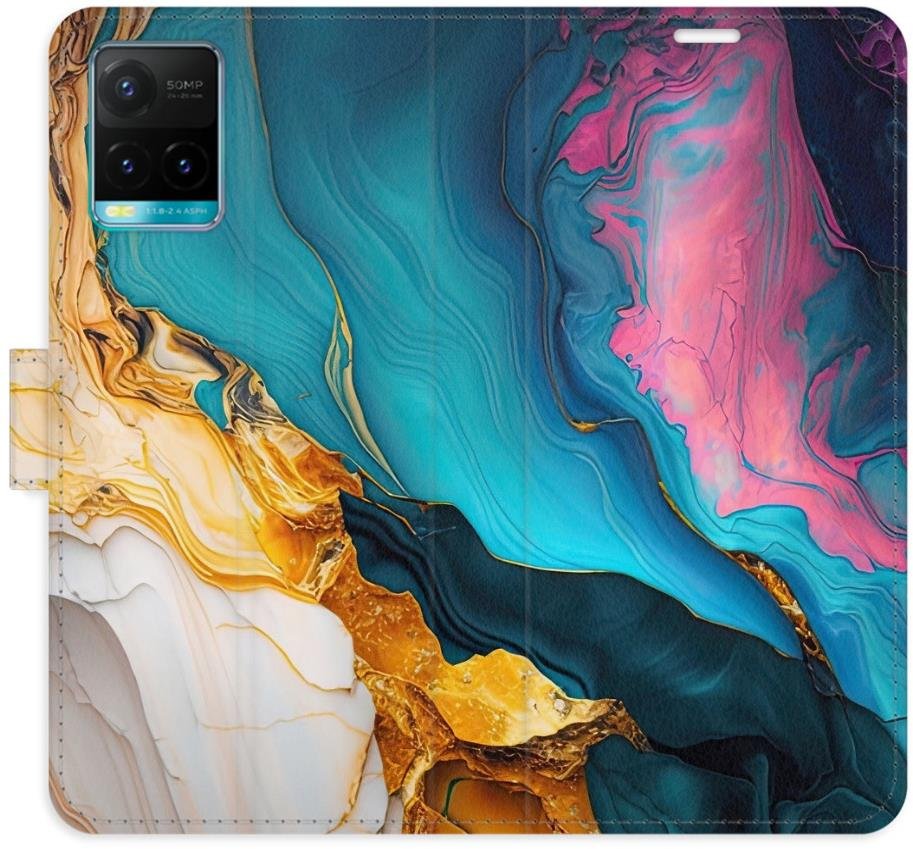 iSaprio Flip pouzdro Colourful Marble pro Vivo Y21 / Y21s / Y33s