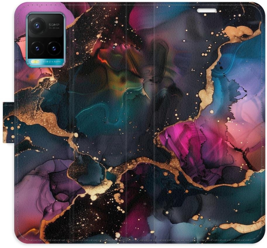 iSaprio Flip pouzdro Dark Marble pro Vivo Y21 / Y21s / Y33s