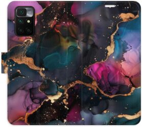 iSaprio Flip pouzdro Dark Marble pro Xiaomi Redmi 10