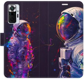 iSaprio Flip pouzdro Neon Astronaut 02 pro Xiaomi Redmi Note 10 Pro