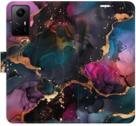 iSaprio Flip pouzdro Dark Marble pro Xiaomi Redmi Note 12S