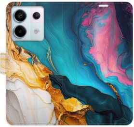 iSaprio Flip pouzdro Colourful Marble pro Xiaomi Redmi Note 13 Pro 5G / Poco X6 5G
