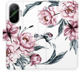 iSaprio Flip pouzdro Pink Flowers pro Poco F7