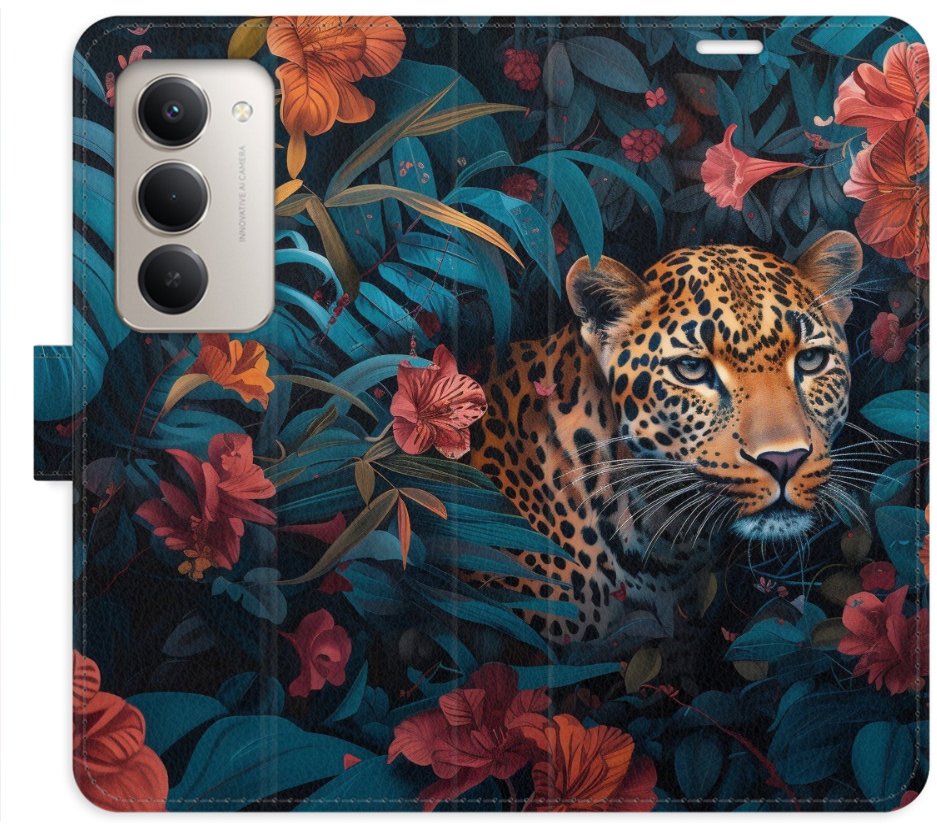 iSaprio Flip pouzdro Flower Jaguar 02 pro Xiaomi Redmi 15