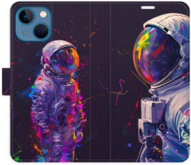 iSaprio Flip pouzdro Neon Astronaut 02 pro iPhone 13 mini
