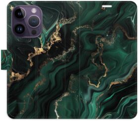 iSaprio Flip pouzdro Emerald 02 pro iPhone 14 Pro
