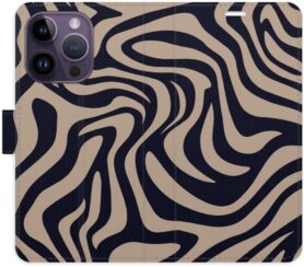iSaprio Flip pouzdro Zebra Black 02 pro iPhone 14 Pro