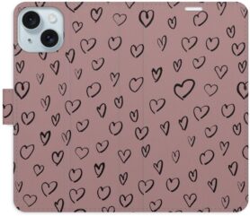 iSaprio Flip pouzdro Heart Dark 02 pro iPhone 15 Plus