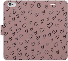 iSaprio Flip pouzdro Heart Dark 02 pro iPhone 6/6S